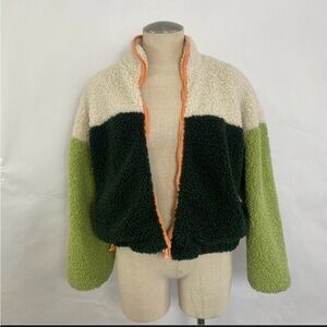 Wild Fable Pink and Cream Sherpa Jacket